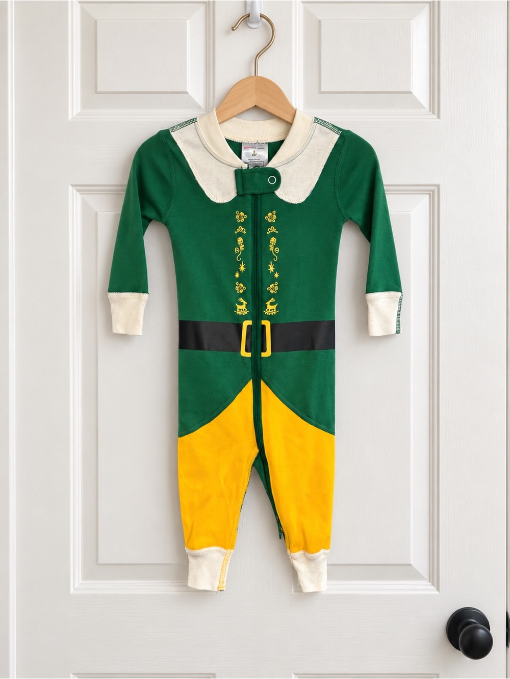 Hanna Andersson x Elf Baby 3-6M Christmas Pajama Sleeper Organic Cotton